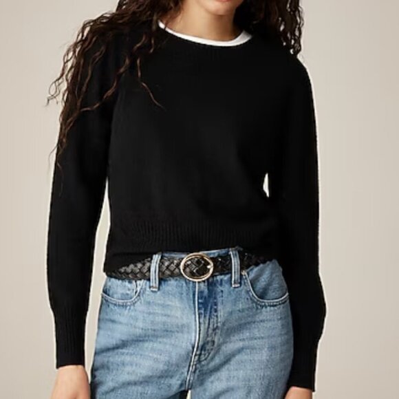 J. Crew Cashmere Sweater Women's Size XL Cashmere shrunken crewneck NWT Luxury